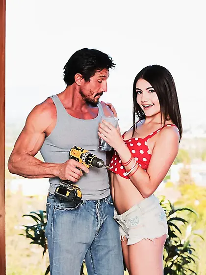 Wonderful brunette red crop