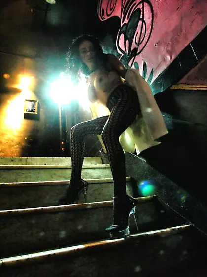 Punk chick black stripped