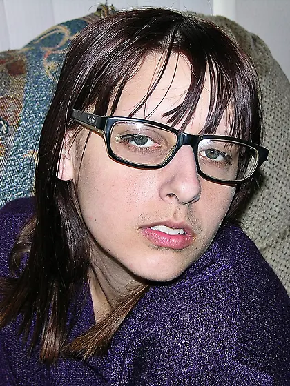 NERDY CHICK SHOWS HER HAIRY ASSHOLE