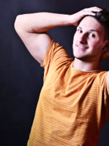 Brunette Young Man Raul Dildo.