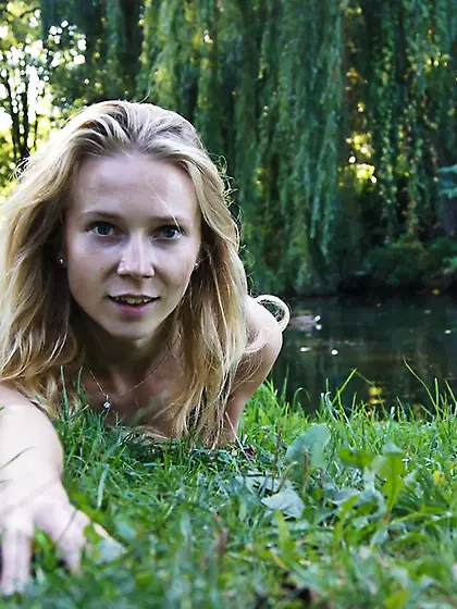 White girl blonde hair