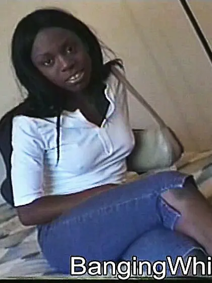 Black slut teen get fucked hard by a bald white guy