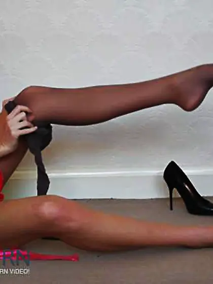A mate modelling stockings, tights for me