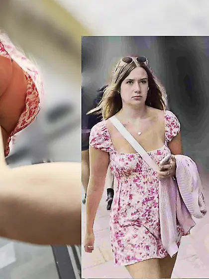 Her dress was too short