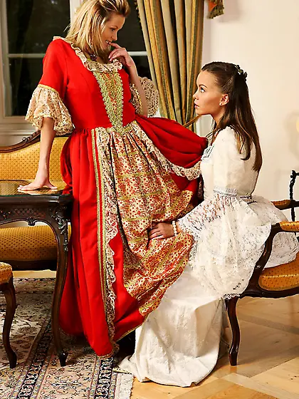 Turned on court ladies Zoe McDonald and Mia Ross please each oth