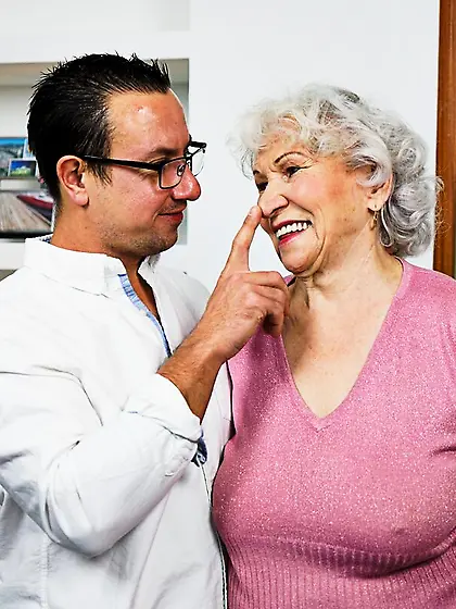 Horny granny hairy pussy