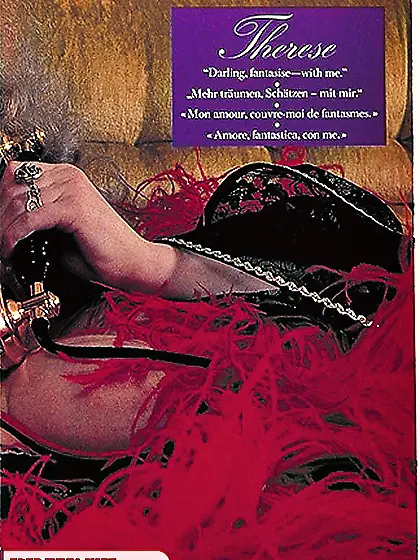 Elegant lady touching herself while on phone