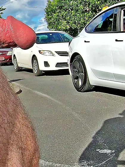 WNBR Byron Bay Public Erection Crossing the Street