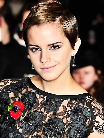 Emma Watson,  cum for Emma Watson's pixie haircut
