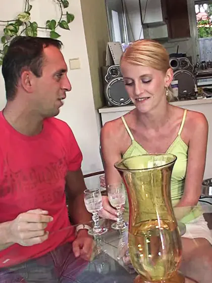 Nasty blonde chick plait