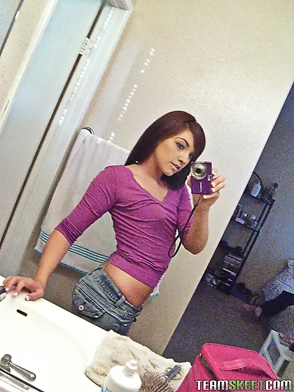 Blue eyed brunette pierced