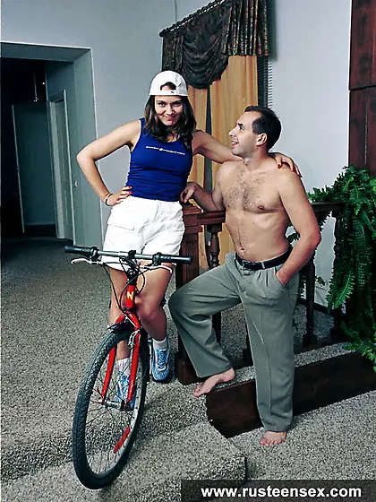 Russian teen brunette blowjob and fuck