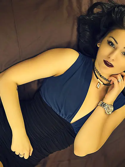 White teen black hair