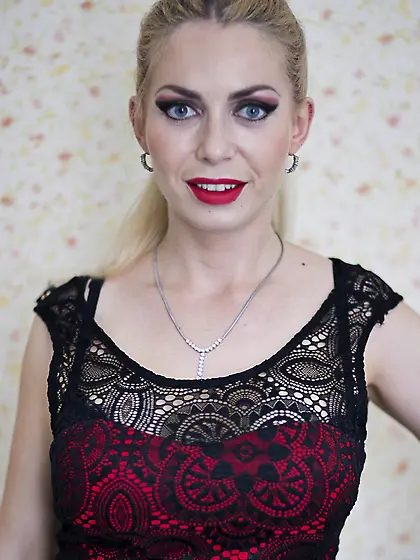 Thin serbian blonde humiliation gangbang