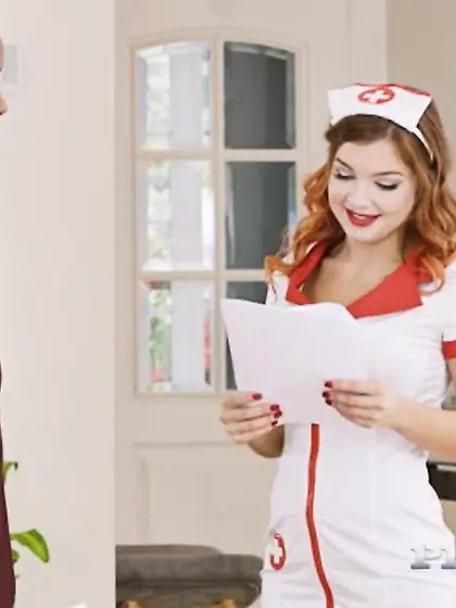 Sexy nurse has plans for a black man 