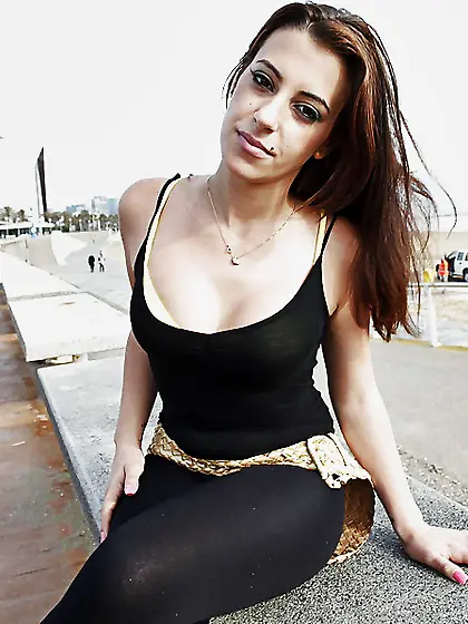 Big tits pale brunette