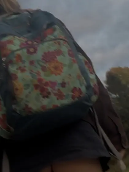 Sidewalk upskirt- college age