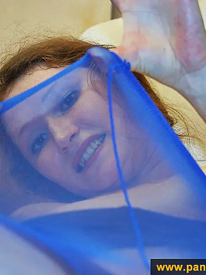Pantyhose addicted teen girl inserts pantyhose into pussy