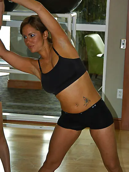 Kristen Cameron and Brianna Ray strip for the camera and toy the