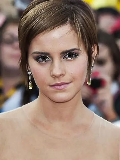 Emma Watson,  cum for Emma Watson's pixie haircut
