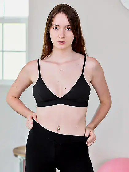 Milky-skinned babe Hazel Moore enjoys her own company