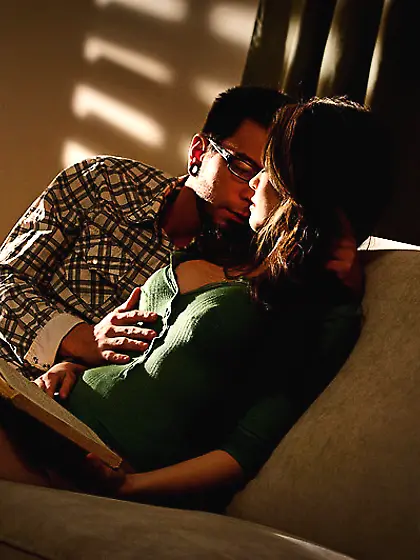 Dirty brunette chick takes her clothes off and gets her tight fa