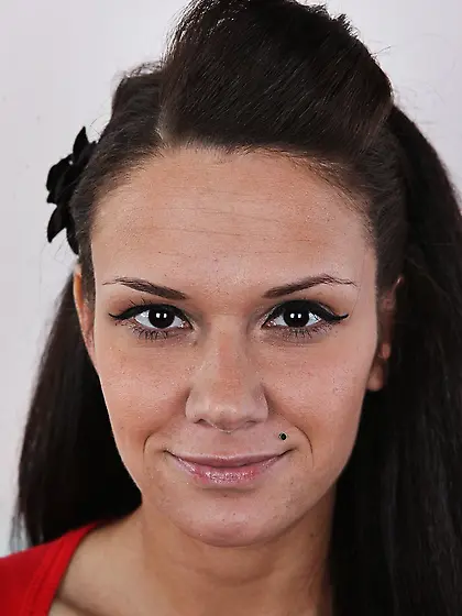 Slim sexy longhair lady