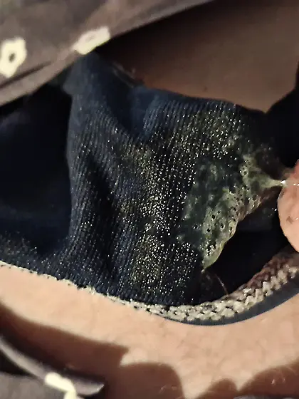 Cum in very small bikini panties