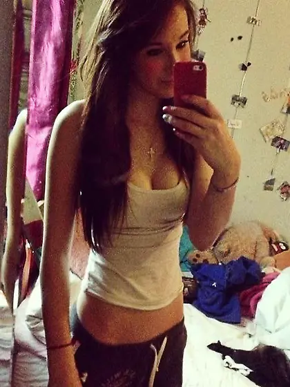 Slender brunette thin waist