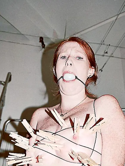 Super hot redhead slut gets tied up and humiliated