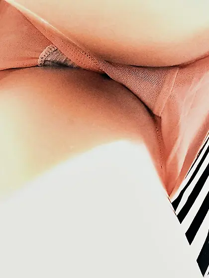 She feel comfortable with twisted panties?