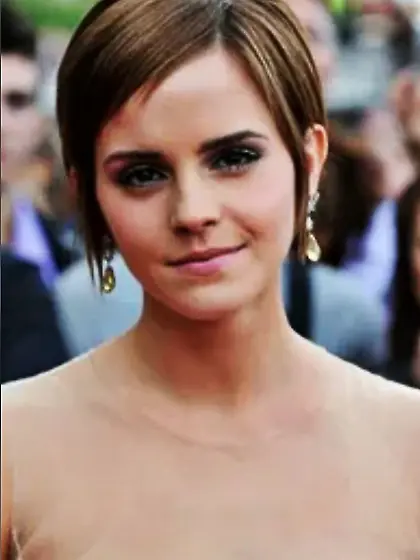 Emma Watson,  cum for Emma Watson's pixie haircut