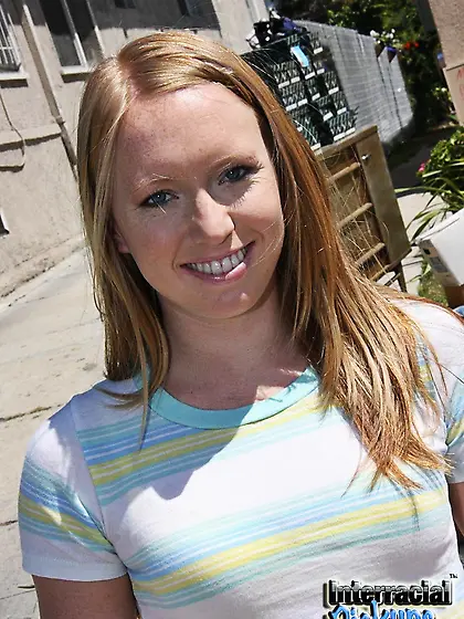 White chippy Ami Emerson is jumping on black cock and getting th