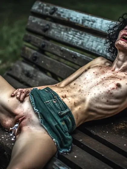 Anorexic meth whore w/ yeast infection begs for co