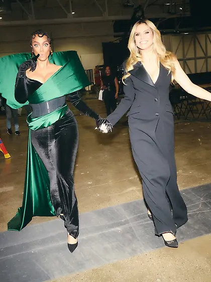 Tyra Banks and Heidi Klum