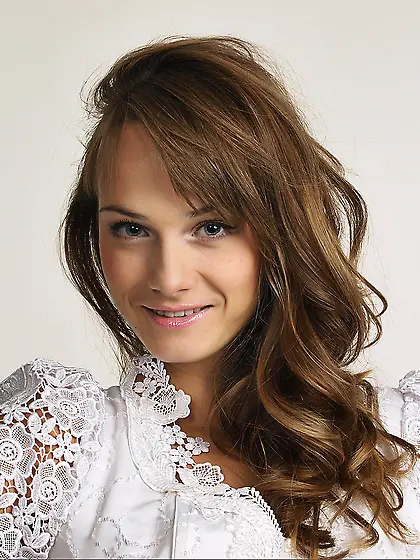 Wedding dress looks amazing on hot sensual Julia Bea,  but she lo