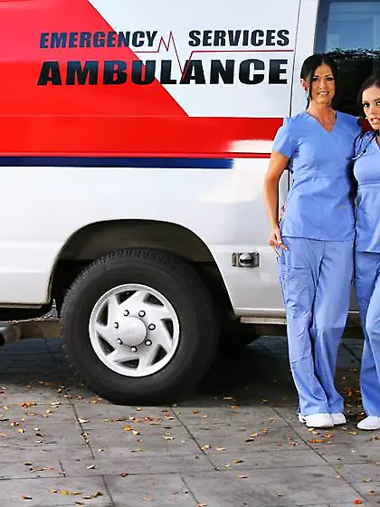 Two hot nurses,  India Summer and Francesca Le gets their tight h