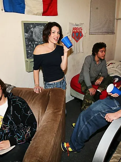 Bunch of horny students want some really hot orgy,  sluts are ban