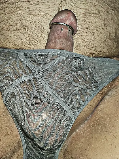 Cock in Grey Panties