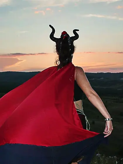 On the Hill under sunset sky