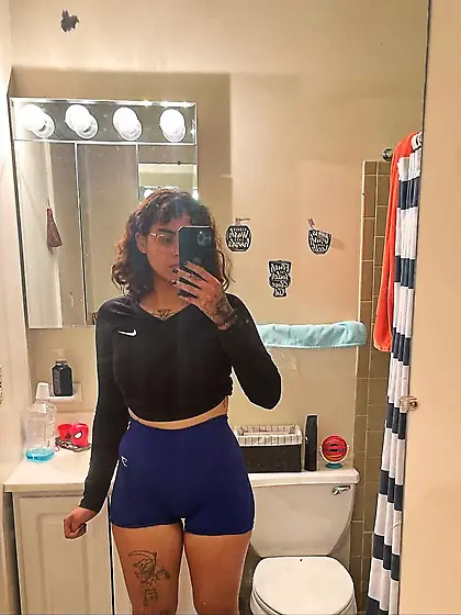 Fit nerdy Latina cutie