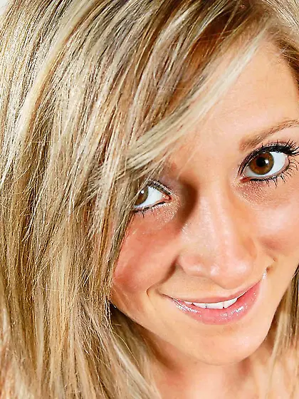 When nude frisky teen babe Carman Nubiles fondles her tits and s