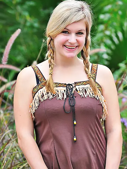 Juicy breasted blonde Danielle FTV in braids strips naked in the