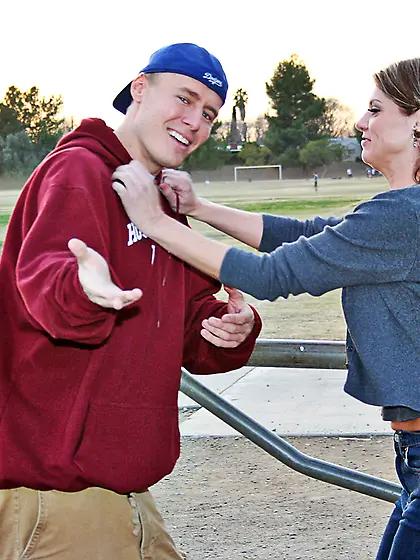 Classy blonde lady Kayla Cam strips her white lingerie and shows