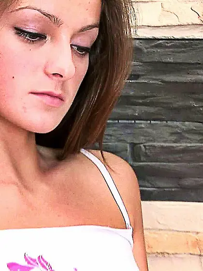 Russian teen blonde reading the book and masturbates