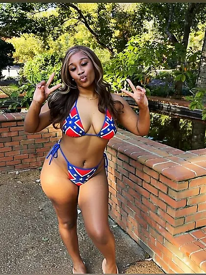 Random niggers in confederate bikinis pt. 1
