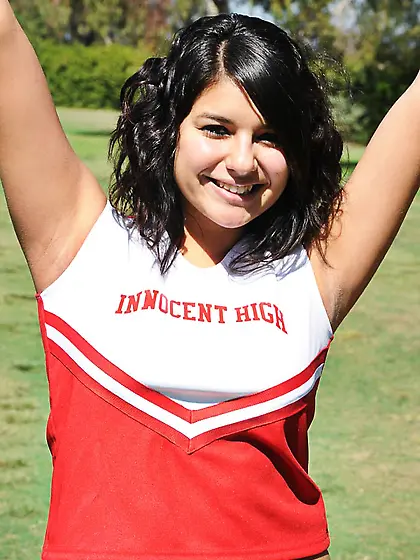 Innocent looking brunette Christina Moure appears to be a real p