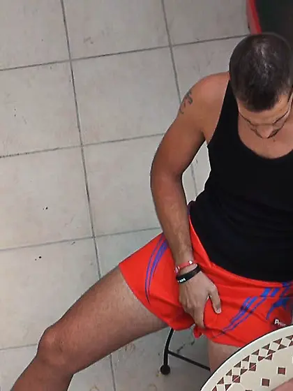 Dirty gay banging in the backyard near the...