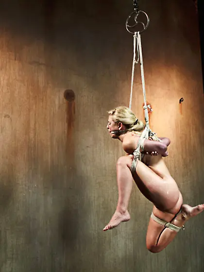 Guy black ties blonde