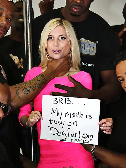 Skinny petite teen gangbang